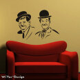 WA078 Wandaufkleber LAUREL & HARDY Aufkleber Walltattoo