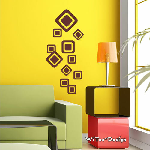 WA085 Wandatattoo RETRO CUBES Walltattoo Aufkleber
