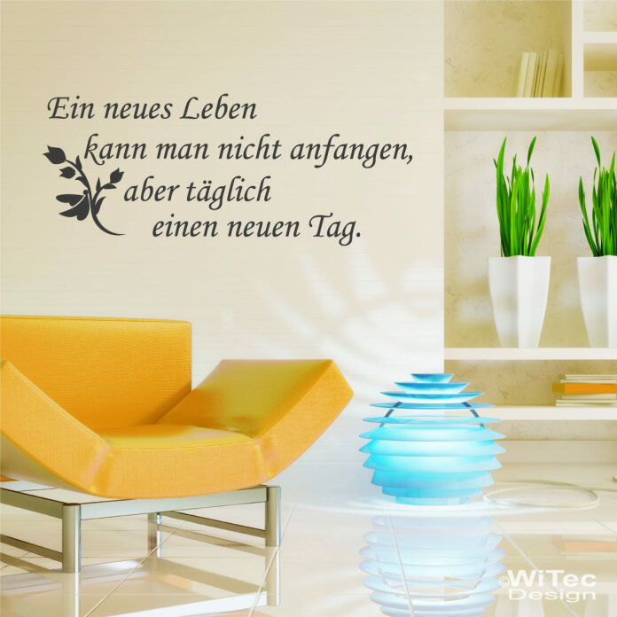 Wandaufkleber EIN NEUES LEBEN.... Wandtattoo