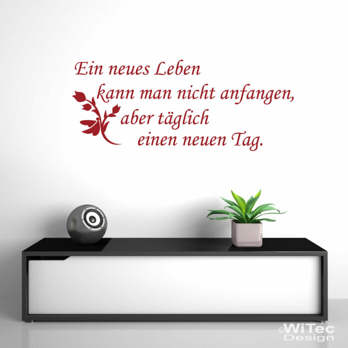 Wandaufkleber EIN NEUES LEBEN.... Wandtattoo