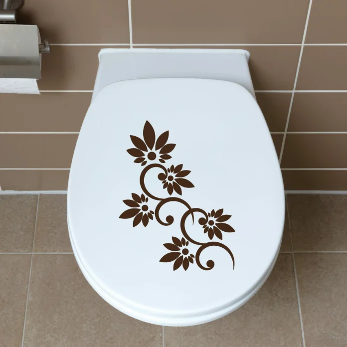 WC-Aufkleber Ornament Blumenranke