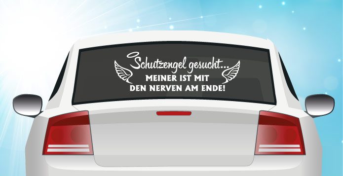 Engel Teufel Flügel Dreizack Autoaufkleber SET Auto Aufkleber