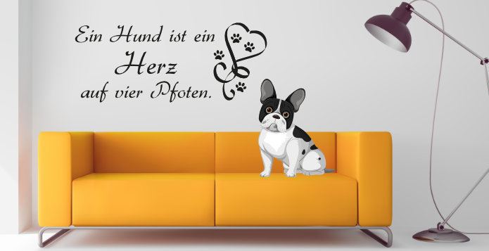 Hundeaufkleber Wandtattoo Hunde abc-aufkleber.de