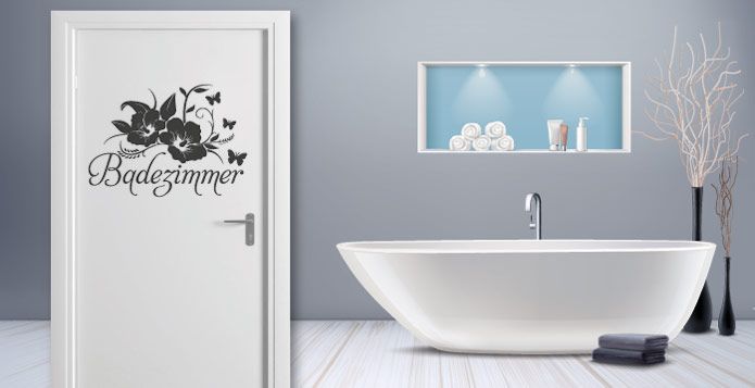 Badezimmer Türaufkleber voll im Trend abc-aufkleber.de