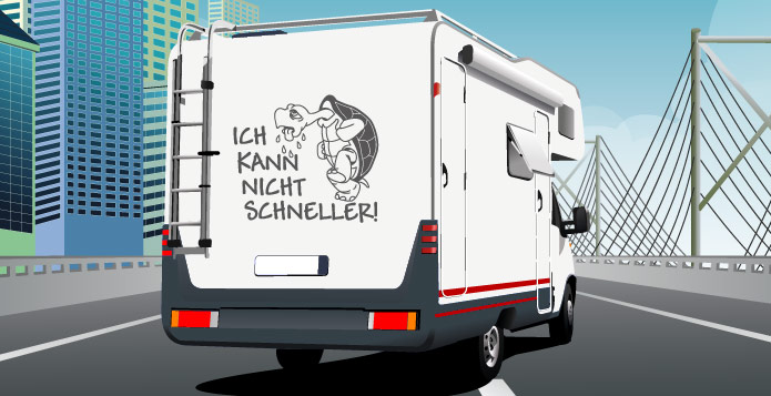 Wohnmobil Aufkleber, Sprüche